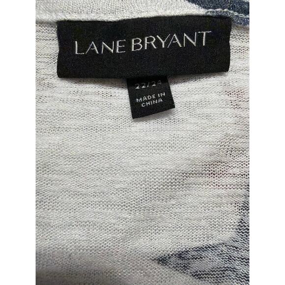 Lane Bryant Women's Plus Size Red White Blue Star Top Size 22/24 3X - Picture 3 of 6